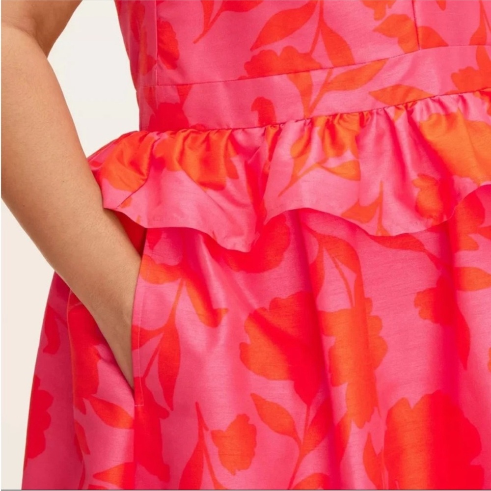 NWT KATE SPADE x TARGET Floral Rose Print Sleeveless Peplum Midi Dress w Pockets - Picture 9 of 13